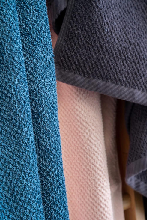 79458 Set, 2 2 2 6 Simpli-Magic Popcorn Textured Bath Towels Bath Towels, Hand Towels, Washcloths, Pieces, Blue