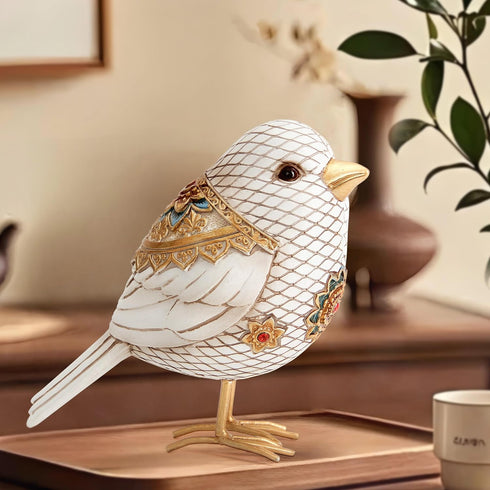 Bird Figuriens for Home Decor Accents,Boho Bird Statue Sculpture for Shelf Decor,Birds Decorations for Home Table