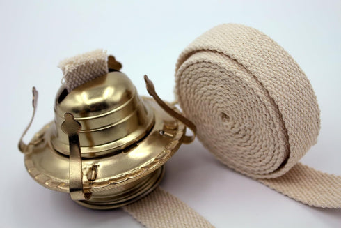 1/2" Inch Flat Cotton Oil Lantern Wick, 6 Foot Roll