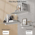 Danpoo White Metal Floating Shelf for Wall Storage, 12” Small Display Shelf for Living Room/Bathroom/Kitchen/Bedroom