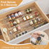 8-Pack (13" 26") 56 Spice Drawer Organizer, Expandable Acrylic Seasoning Rack to with Anti-Slip Mat, Kitchen Spice Rack