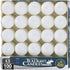 Ner Mitzvah Tea Light Candles, 100 Bulk Pack, White Unscented Tealight Candles in Clear Cup