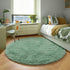 5Ft Sage Green Round Rugs for Boys Bedroom,Shaggy Circle Rug for Kids Room,Fluffy Carpet for Classroom Shag Circular