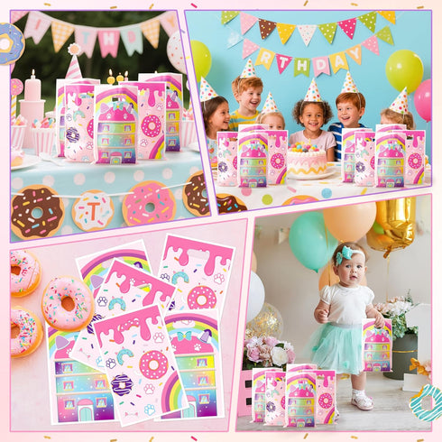 50PCS GaofanWai Cat House Party Favor Bags for Kid Boy Girl, Cute Cartoon Cat Theme Candy Gift Plastic Bag Bulk