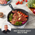 DASH Zakarian 9.5" Nonstick Cast Iron Skillet - Black with Pour Spouts for Searing, Baking, Grilling, Roasting