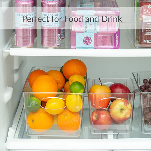 Simplify Large Horizontal Organizer Bin, Multi-Purpose Storage for Fridge, Bathroom, Desk, and Cosmetics