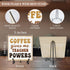Dskly -52 Coffee Sign Desk Decor, Coffee Gives Me Teacher Powers Sign With Iron Stand, Teacher Appreciation Gifts, Wood