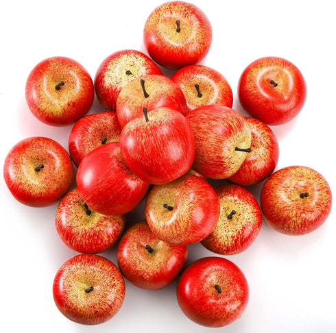 ZEAYEA 20 Pcs Artificial Apples, Decorative Fake Apples for Decoration Lifelike, Realistic
