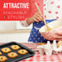 Bakken Swiss Cookie Sheet 3 Piece Set, Non-Stick Stackable Baking Pans with Gray Marble Deluxe Ceramic Coating