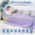 HOMFINE Cooling Blankets for Hot Sleepers - Lightweight Breathable Soft Double Side Blanket for Bed Couch Sofa, Purple,