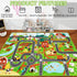 Mfmiudole 39.4" 59" Tummy Kids Rug Play Mat for Toy Cars, Farm Life Road Traffic for Playroom Kids Car Road Rugs
