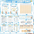 Funnymoom 426 Set-8 Mommy's Pcs Blue Theme Bear Baby Shower Decorations Games Games Includes Bearly Wait Baby Shower