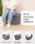 16.5"x12.6"x12.6" B FSOBEIIALEO Folding Storage Ottoman Cube Linen Ottomans for Living Room, Bedroom, Home Office, Dorm