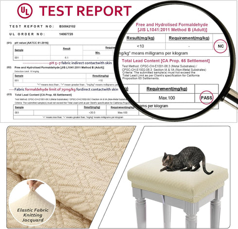 4 4 Counts, BUYUE pcs Vanity Stool Bench Covers, Luxury Crease-Resistant Jacquard Fabric Saddle Bar Stool Slipcovers