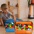 codree 6 Pack 13 8.5 3.9 Inch Large Oxford Cloth Toy Storage Bags, x x Visible Organizer Pouch with Zipper, Waterproof