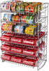 Atlantic Gravity-Fed Compact Double Canrack, Kitchen Organizer, Durable Steel, Silver