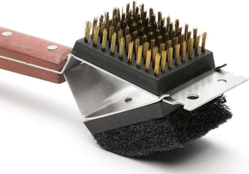 Outset QB45 3-in-1 Grill Brush, Rosewood