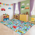 4.5x6 Feet Car Play Mat for Kids, Race Car Rug for Nursery Bedroom Floor Mat Road Track Carpet for Boys and Girls