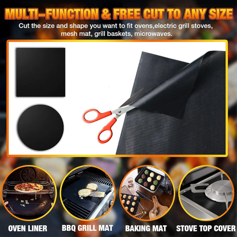 Oven Liners for Bottom of Oven, Heavy Duty Nonstick Teflon Mat, 2 Pack, 16x24 Inch, BPA PFOA Free