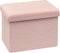 PINPLUS Sherpa Storage Ottoman Footrest Stool - Plush Foldable Cube with Hidden