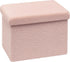 PINPLUS Sherpa Storage Ottoman Footrest Stool - Plush Foldable Cube with Hidden
