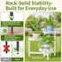 NQW 3 Tiered Tall Plant Stand Indoor Outdoor, Metral Plant Shelf for Corner Display Rack, Multi-Tier Folding Planter