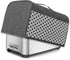 Yarwo 4 Slice Toaster Cover, Gray with Grid, Fits Most Long Slot Toasters, Pockets and Top Handle