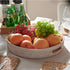 13.8 inch Round Rattan Tray, Decorative Coffee Table Tray, Ottoman Tray, Woven Serving Tray with Handles, Wicker