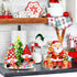 HNBYTJ Countertops 2 Christmas Paper Towel Holder, Christmas Gnomes Santa Claus Decor, Metal Stand Towels Paper Holder