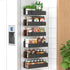 HuggieGems 6 Pack Magnetic Spice Storage Rack Organizer for Refrigerator and Oven, Black