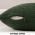 Pack 1 Decor,18x18 Inch MIULEE Textured Boucle Throw Pillow Cover Dark Green Accent Solid Lumbar Pillow Case Decorative
