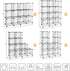 12 Closet SUPER DEAL Metal Wire Cube Storage Organizer, Cubes DIY Modular Cabinet Bookcase Bookshelf Shoe Rack