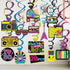 Bessmoso 28PCS 80s Party Decorations – Retro Hanging Swirls & Ceiling Streamers for 1980s Birthday