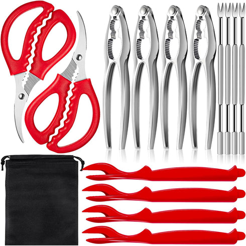 TORINALITAL 14PCS Crab Leg Crackers and Tools - Lobster Crackers and Picks Set
