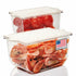 Set of 2 Condiments Storage Small Containers with Lids for Refrigerator, Made in USA