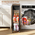 3-Tier Lewondr Bathroom Organizer and Storage Cart with Drawer, Narrow Rolling Utility Cart with Wood Top and Wheels