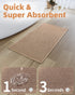 Non-Slip Bath Mats for Bathroom, Rubber-Backing Absorbent Quick Dry Rugs, Machine Washable Thin Bathroom Floor