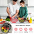 MAQUITA 2 Pcs Summer Mesh Fruit Basket with Lid, Protective Countertop Wire Fruit Bowl for Kitchen