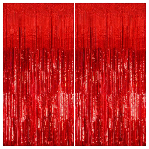 KatchOn XtraLarge Red Streamers - 3.2x8 Feet, Pack of 2 for Wedding and Birthday Decorations