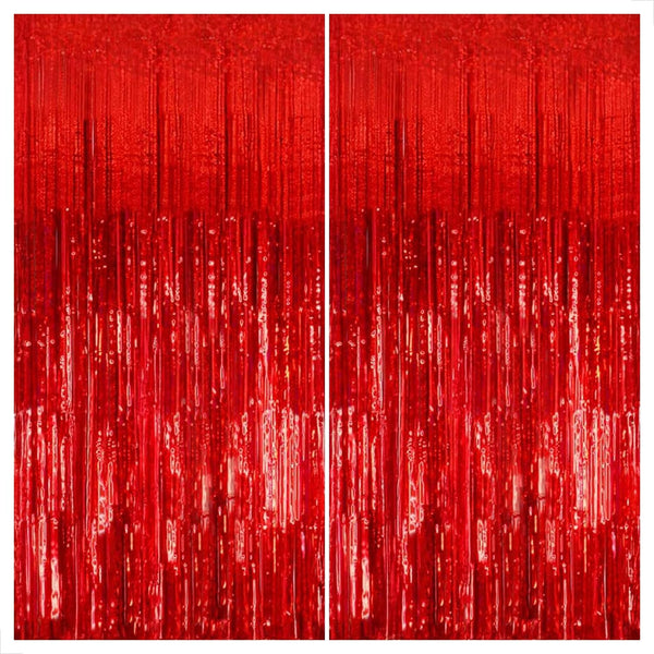 KatchOn XtraLarge Red Streamers - 3.2x8 Feet, Pack of 2 for Wedding and Birthday Decorations
