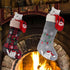 BambooMN 1 Piece Set 18" Classic Personalized Embroidered Sequined Animal Christmas for Kids, Parents, Family, and