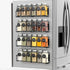 VITEVER Magnetic Spice Rack - 4 Pack with 24 Square Glass Jars, Quick-Find Labels, Funnel, Space Saver