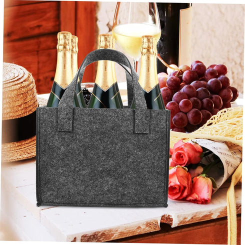 Wine Bag Tote Wine Storage Bag Portable Coolers Portable Wagon Chiller Felt Wine Carrier Tote Bag Felt Wine Purse Carrying Bottle Bag Reusable Wine Bag Bag