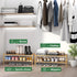 kiplant 2-Tier Closet, Long Shoe Rack, Bamboo Wood Shoe Rack, Stackable for Entryway & Hallway