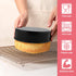 E-far 6 Inch Cake Pans Set of 2, Nonstick Stainless Steel Small Round Baking Pans with Parchment Paper