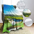 40 x50, SXCHEN - Swaddle/Soft Fleece Blanket, Pure White, Plush, Golf Course Beautiful Sky Hole Bunker, Print