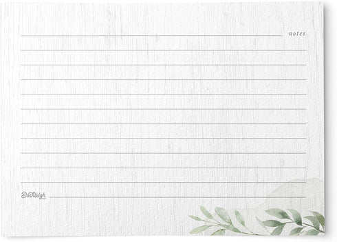 Farmhouse Greenery Recipe Cards from Dashleigh, 48 Cards, 4x6 inches, Sage Green and White, Water-Resistant and Double-Sided (Farmhouse Recipe Cards) by Dashleigh