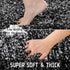 Yimobra Fluffy Bath Rug Set - Shaggy Non-Slip Bathroom Rugs, Machine Washable, 24x17+32x20 Inches, Black and White