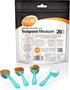 Plastic Measuring Spoons, 5 ml - 1 Teaspoon, Fits in Jar, Good for Formula, Coffee, Pet Food (20 Pack)