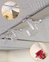 NACETURE Clear Drop Ceiling Hooks, 12 Pack Polycarbonate Hanger Hooks for Classroom Decorations, Clip on Ceiling Tile